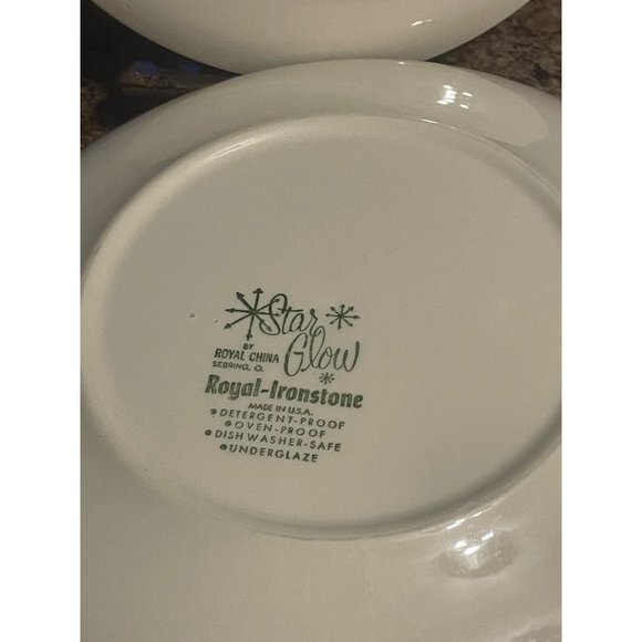 Star Glow MCM Atomic Royal China Plates - Picture 5 of 6
